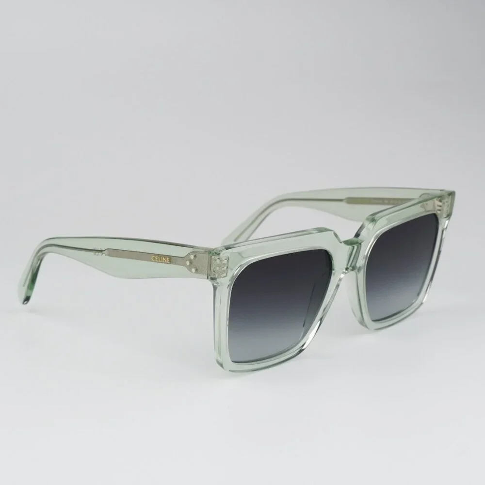 CELINE CL4055IN 93B Transparent Green Gradient Square Oversized Sunglasses - Picture 3 of 11